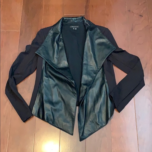 Theory Jackets & Blazers - 🌟Theory leather & rayon jacket blazer🌟
